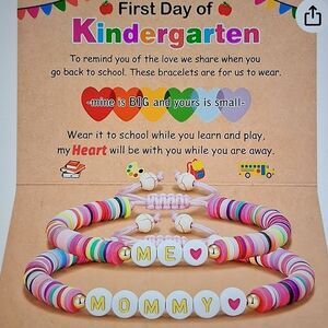 Mommy & Me Bracelets First Day Of School Mom & Daughter New